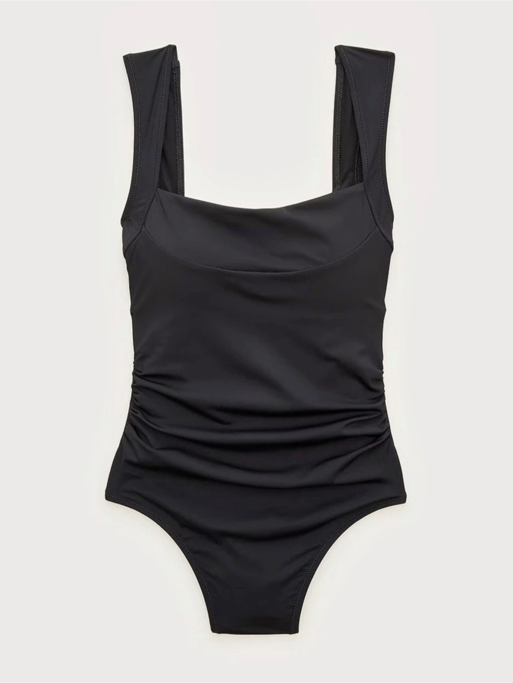 J.Crew Ruched One-Piece Swimsuit in Black Size XXL